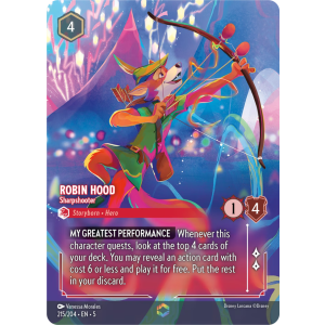 Enchanted Robin Hood - Sharpshooter 215/204 Disney Lorcana TCG Shimmering Skies