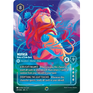 Enchanted Mufasa - Ruler of Pride Rock 217/204 Disney Lorcana TCG Shimmering Skies