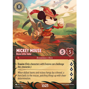 Promo Mickey Mouse - Brave Little Tailor 1/204 Disney Lorcana TCG D23 Collection