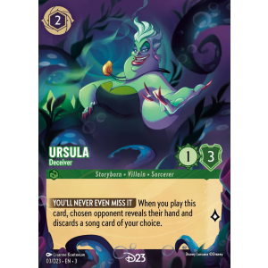 Promo Ursula - Deceiver 3/204 Disney Lorcana TCG D23 Collection