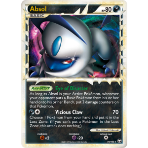 Rare Prime Absol 91/102 Pokemon TCG HeartGold & SoulSilver HSTriumphant