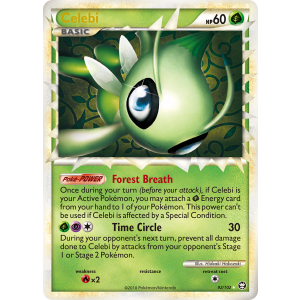 Rare Prime Celebi 92/102 Pokemon TCG HeartGold & SoulSilver HSTriumphant