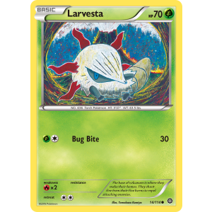 Larvesta 14/114 Pokemon TCG XY Steam Siege