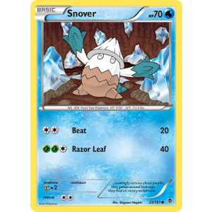 Snover 25/101 Pokemon TCG Black & White Plasma Blast