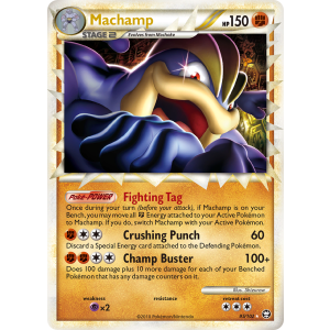 Rare Prime Machamp 95/102 Pokemon TCG HeartGold & SoulSilver HSTriumphant