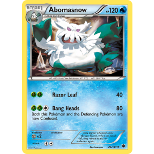 Abomasnow 26/101 Pokemon TCG Black & White Plasma Blast