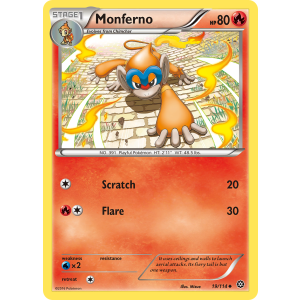 Monferno 19/114 Pokemon TCG XY Steam Siege