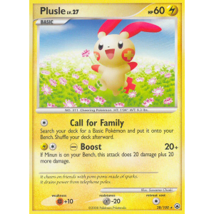 Plusle 28/100 Pokemon TCG Diamond & Pearl Majestic Dawn