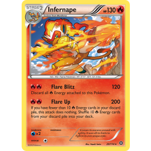 Rare Holo Infernape 20/114 Pokemon TCG XY Steam Siege