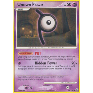 Unown P 33/100 Pokemon TCG Diamond & Pearl Majestic Dawn