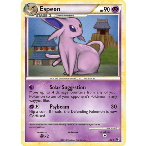 Rare Holo Espeon 2/90 Pokemon TCG HeartGold & SoulSilver HSUndaunted