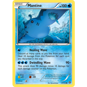 Mantine 27/114 Pokemon TCG XY Steam Siege