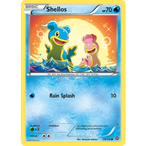 Shellos 28/114 Pokemon TCG XY Steam Siege