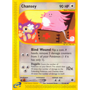 Chansey 72/165 Pokemon TCG E-Card Expedition Base Set