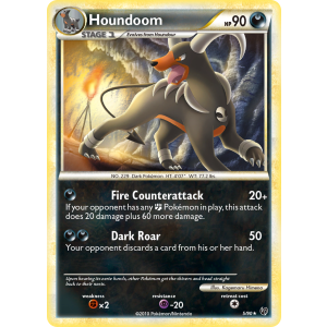 Rare Holo Houndoom 5/90 Pokemon TCG HeartGold & SoulSilver HSUndaunted