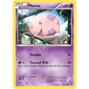 Munna 39/101 Pokemon TCG Black & White Plasma Blast