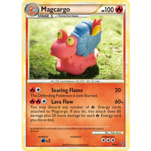 Rare Holo Magcargo 6/90 Pokemon TCG HeartGold & SoulSilver HSUndaunted