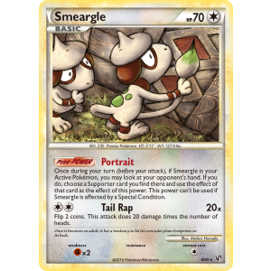 Rare Holo Smeargle 8/90 Pokemon TCG HeartGold & SoulSilver HSUndaunted