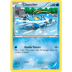 Clauncher 33/114 Pokemon TCG XY Steam Siege