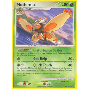 Mothim 42/100 Pokemon TCG Diamond & Pearl Majestic Dawn