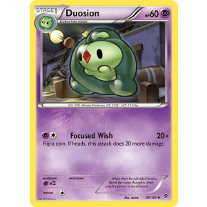 Duosion 43/101 Pokemon TCG Black & White Plasma Blast