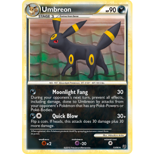 Rare Holo Umbreon 10/90 Pokemon TCG HeartGold & SoulSilver HSUndaunted