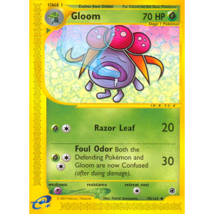 Gloom 78/165 Pokemon TCG E-Card Expedition Base Set