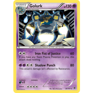 Rare Holo Golurk 46/101 Pokemon TCG Black & White Plasma Blast