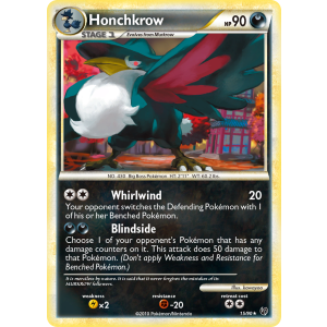 Honchkrow 15/90 Pokemon TCG HeartGold & SoulSilver HSUndaunted