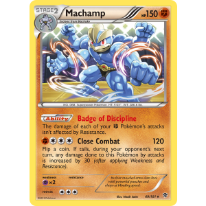 Rare Holo Machamp 49/101 Pokemon TCG Black & White Plasma Blast