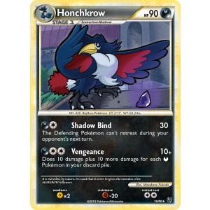 Honchkrow 16/90 Pokemon TCG HeartGold & SoulSilver HSUndaunted