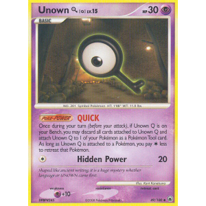 Unown Q 49/100 Pokemon TCG Diamond & Pearl Majestic Dawn