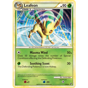 Leafeon 17/90 Pokemon TCG HeartGold & SoulSilver HSUndaunted