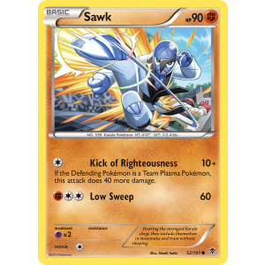 Sawk 52/101 Pokemon TCG Black & White Plasma Blast