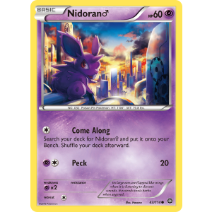 Nidoran 43/114 Pokemon TCG XY Steam Siege