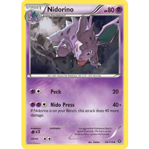 Nidorino 44/114 Pokemon TCG XY Steam Siege