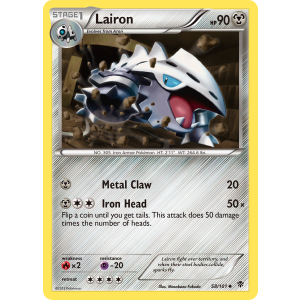 Lairon 58/101 Pokemon TCG Black & White Plasma Blast