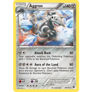 Aggron 59/101 Pokemon TCG Black & White Plasma Blast