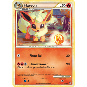 Flareon 26/90 Pokemon TCG HeartGold & SoulSilver HSUndaunted