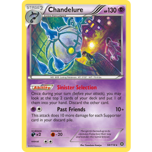 Rare Holo Chandelure 50/114 Pokemon TCG XY Steam Siege