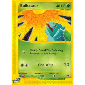 Bulbasaur 95/165 Pokemon TCG E-Card Expedition Base Set