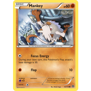 Mankey 52/114 Pokemon TCG XY Steam Siege