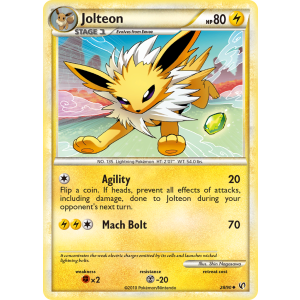 Jolteon 28/90 Pokemon TCG HeartGold & SoulSilver HSUndaunted