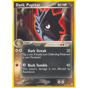 Dark Pupitar 41/109 Pokemon TCG EX Team Rocket Returns