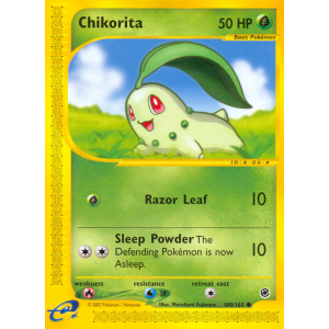 Chikorita 100/165 Pokemon TCG E-Card Expedition Base Set