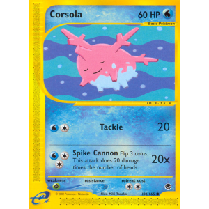 Corsola 102/165 Pokemon TCG E-Card Expedition Base Set