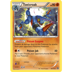 Toxicroak 59/114 Pokemon TCG XY Steam Siege