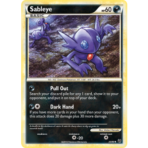 Sableye 35/90 Pokemon TCG HeartGold & SoulSilver HSUndaunted