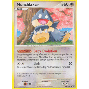 Munchlax 68/100 Pokemon TCG Diamond & Pearl Majestic Dawn