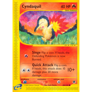 Cyndaquil 104/165 Pokemon TCG E-Card Expedition Base Set